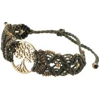 Guru-Shop Armreif Goa Armband, Makramee, Festival Armband - Tree..