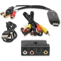 Nedis VGRRU101BK Audio- & Video-Kabel, Video Grabber, Video Grabber, Video Grabber, digitalisiert analoge Videos, keine Treiberinstallation