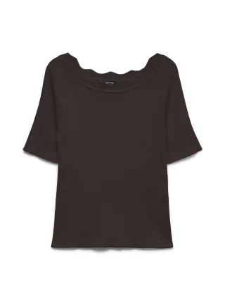 VERO MODA - VMIDA 2/4 BOATNECK PULLOVER Chocolate Torte - Gr. - L