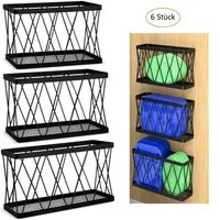 Refined Living Küchenorganizer-Set 3/6er-Set Klebe-Wandregale für Schranktüren,Hängender Organizer, (Schranktür Organizer,Türkorb Küche, Klebe Organizer, Türregal ohne Bohren, Küchenschrank Organizer, Schranktür Aufbewahrung, Küchenaufbewahrung Wand,