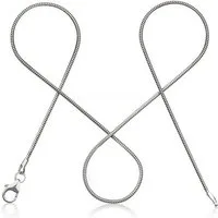 modabilé Silberkette Schlangenkette HEARTFELT, Damen Halskette 1,2mm, 40cm, Sterling Silber 925, Made in Germany
