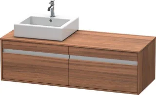 Duravit Ketho Konsolenwaschtischunterbau wandhängend Nussbaum Matt 1400x550x426 mm - KT6697L7979 KT6697L7979