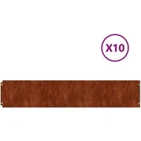 vidaXL Beetumrandung Rasenkanten 10 Stk. 20x103 cm Flexibel Cortenstahl