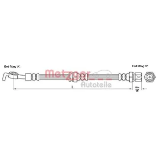 Metzger Bremsschlauch hinten links Lacetti Nubira Lacetti Nubira 1,4