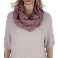 MIRROSI Loop Damen Schal Unifarbe mit Lochmuster Weich aus 100% Baumwolle, (ca. 160x44cm Zweimal um den Hals wickelbar), Schlauchschal