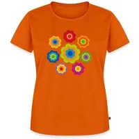 Spreadshirt T-Shirt 70er Jahre Hippie Flower Power Kostüm Blumen Fasching Frauen Premium T (1-tlg)