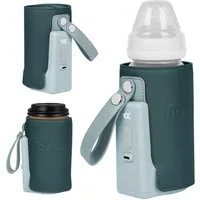 lionelo Babyflaschenwärmer THERMUP GO PLUS, Schnelles Erhitzen - 5 Temperaturen/3000mAh/USB-C