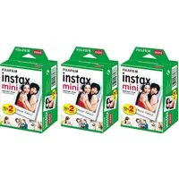 dawecom-24 3x Fujifilm Instax Mini Instant Film Doppelpack - 6x10 Aufnahmen für Sofortbildkamera