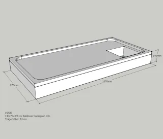 Neuesbad Wannenträger für Kaldewei Superplan XXL 140x70x3,9 SD21830