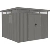 osoltus Gartenhaus osoltus Metall Gerätehaus Luma D 294x294 cm Grau mit Fenster