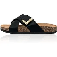 Nowaland Damen Pantoletten – Bequeme Sommer Sandalen mit Korkoptik Pantolette Leicht, bequem, modisch mit weicher Korkoptik-Sohle