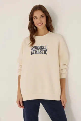 Übergroßes Bedrucktes Rundhals-Sweatshirt
