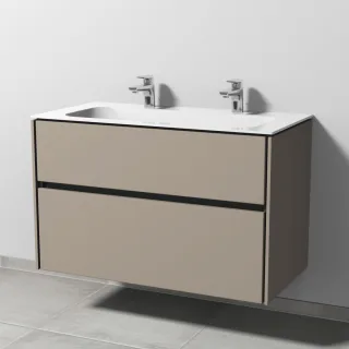 Sanipa Twiga Keramik-Set Finion mit 2 Auszügen, Sandgrau-Matt, SL26267 SL26267