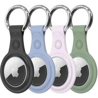 Dux Ducis Schlüsselanhänger 4x Silikon Schutz Hülle Cover Schlüsselanhänger Apple AirTag (4-tlg)