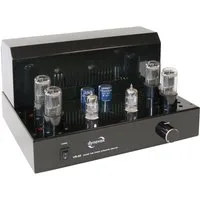 Dynavox VR-20 Vollverstärker (Anzahl Kanäle: 2-Kanal, 20 W, Röhrenverstärker, Vintage-Design, abnehmbares Schutzgitter)