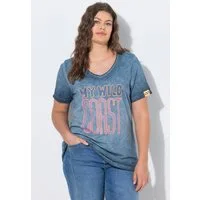 Laurasøn T-Shirt Shirt V-Ausschnitt 1/2 Arm Print