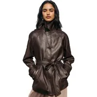 Friends Like These Lederjacke Friends Like These Kunstlederjacke mit Gürtel (1-St)