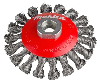 Makita Kegelbürste, 100 mm - gezopft - verzinkter Stahl - M14 - P-04494