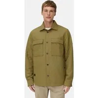 camel active Hemdjacke mit Seitentaschen Langarm Markenlogo