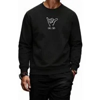 Banco Sweatshirt Rundhalspullover Herren Pullover Langarmshirt Pulli Chill BRO mit Front- und Rückenprint