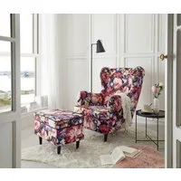 ED EXCITING DESIGN Ohrensessel Laurel, mit Massivholzfüße