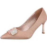 Ital-Design Damen Abendschuhe Elegant High-Heel-Pumps (86192526) Pfennig-/Stilettoabsatz High Heel Pumps in Champagner