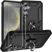 CoolGadget Handyhülle Schwarz als 2in1 Schutz Cover Set für das Samsung Galaxy A55 5G 6,6 Zoll, 2x Glas Display Schutz Folie + 1x TPU Case Hülle für Galaxy A55 5G