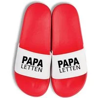 Youth Designz Herren Badelatschen "Papa Letten" Fun-Print lustig Geschenk Statement Badeschuh mit witzigen Aufdruck für Männer Väter Papa