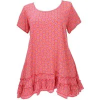 Guru-Shop Midikleid Boho Strandkleid, Minikleid - rot alternative Bekleidung