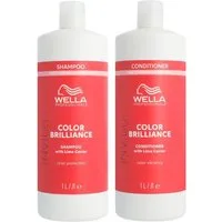 Wella Professionals Haarpflege-Set Wella Invigo Color Brilliance Fine Set-Shampoo 1000ml+Cond. 1000ml