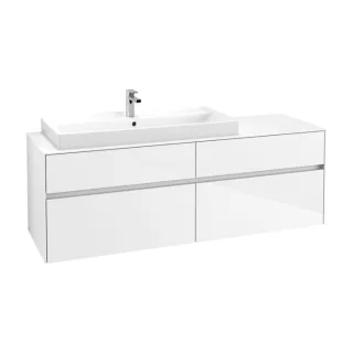 Villeroy & Boch Collaro Waschtischunterschrank C02900DH 160x54,8x50cm, Waschtisch links, Glossy White