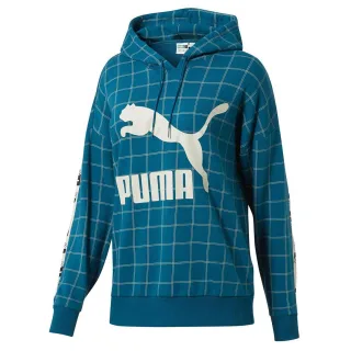 Puma Logo Damen Teal Hoodie