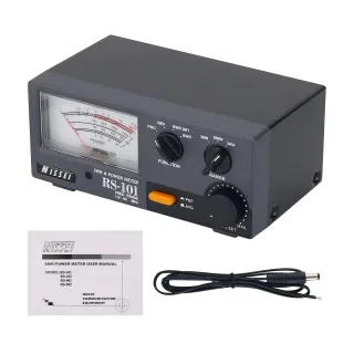 NISSEI RS-101 SWR Power Meter 1.8-60MHz Frequency Range 0-3KW Adjustable Power LED Backlight SO-239 Connectors 50 Ohm Lo