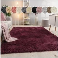 Paco Home Hochflor-Teppich Silky 591, rechteckig, Höhe: 37 mm, Uni-Farben, besonders weich und kuschelig