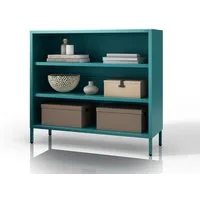 Jan Nowak Sideboard LUCA Regal Metall Stahl 100x90x35cm 2 Regale Sparkling (Stahl 0,6mm, 40kg, 25mm Raster, Wandmontage möglich), Brilliance Beine regulierbar Wohnzimmer Büro