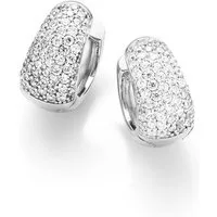 GIORGIO MARTELLO MILANO Paar Creolen mit weißen Zirkonia, Silber 925