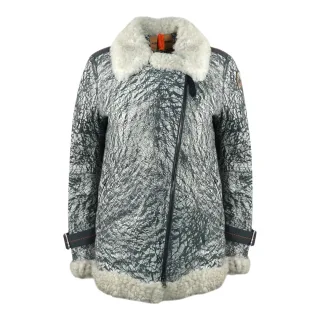 Parajumpers – Haven Shearling – Lederjacke in Neuneisengrau