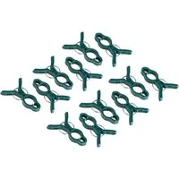 Windhager Rankhilfe Pflanzenclips Fix zum befestigen von Ästen, Pflanzklammern 12 Stk. Packung, 12 St., Pflanzenhalter 7,5 x 5 cm, grün