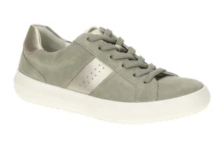 Gabor 83.360.14 Damen Sneaker grau-gr?n mit wei?er Sohle - Wechselfu?bett & F...
