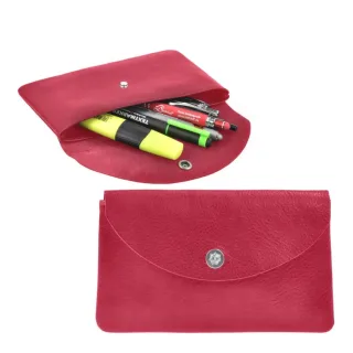 Sonnenleder Stiftetui Leder flach minimalistisch Hempel – rot. Kraftvolle Eleganz und edle Haptik für Ihre Schreibgeräte. Jetzt online entdecken!