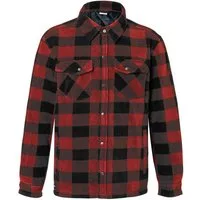 Weit & Breit Handelsgesellschaft mbH Flanellhemd Herren Holzfällerhemd Thermosteppfutter Windabweisend Rot-XL