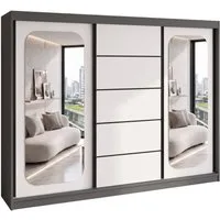 A&J MöbelLand GmbH Schiebetürenschrank BELANO – Moderner Kleiderschrank mit Schiebetüren (Die perfekte Kombination aus modernem Design, hoher Funktionalität und großzügigem Stauraum für Kleidung, Bettwäsche und Accessoires, erhältlich in verschiedene