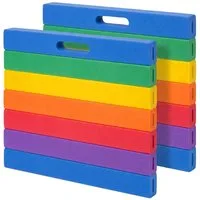 relaxdays Garten-Kniekissen Kniekissen mit Tragegriff 2er Set, Bunt
