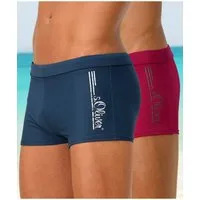 s.Oliver Boxer-Badehose mit Logoschriftzug im coolen Used-Look