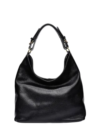 Anna Luchini Schwarz Rindsledertasche