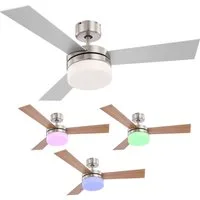 GLOBO LIGHTING Deckenventilator, RGB LED Decken Ventilator Leuchte dimmbar Fernbedienung Farbwechsler