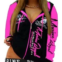 Jaylvis Collegejacke Damen Collegejacke Sweatjacke Sportjacke Joggingjacke mit Kapuze mit Kapuze