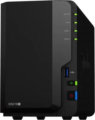 Synology DS218+ 2 Bay DiskStation NAS (Diskless) schwarz