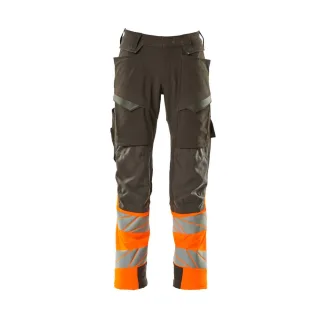 MASCOT Herren Hose mit Knietaschen ACCELERATE SAFE Dunkelanthrazit / Hi-vis Orange 54 - 19179-511-1814-82C54