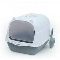 Intirilife Katzentoilette, Katzentoilette mit Deckel inklusive Schaufel Katzenklo 51 x37,5x34,5